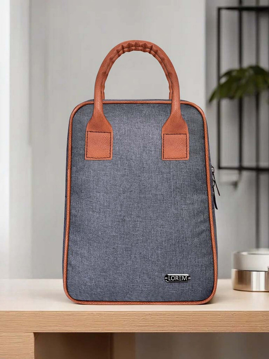 LOREM Textured Insulated Linen Lunch bags
