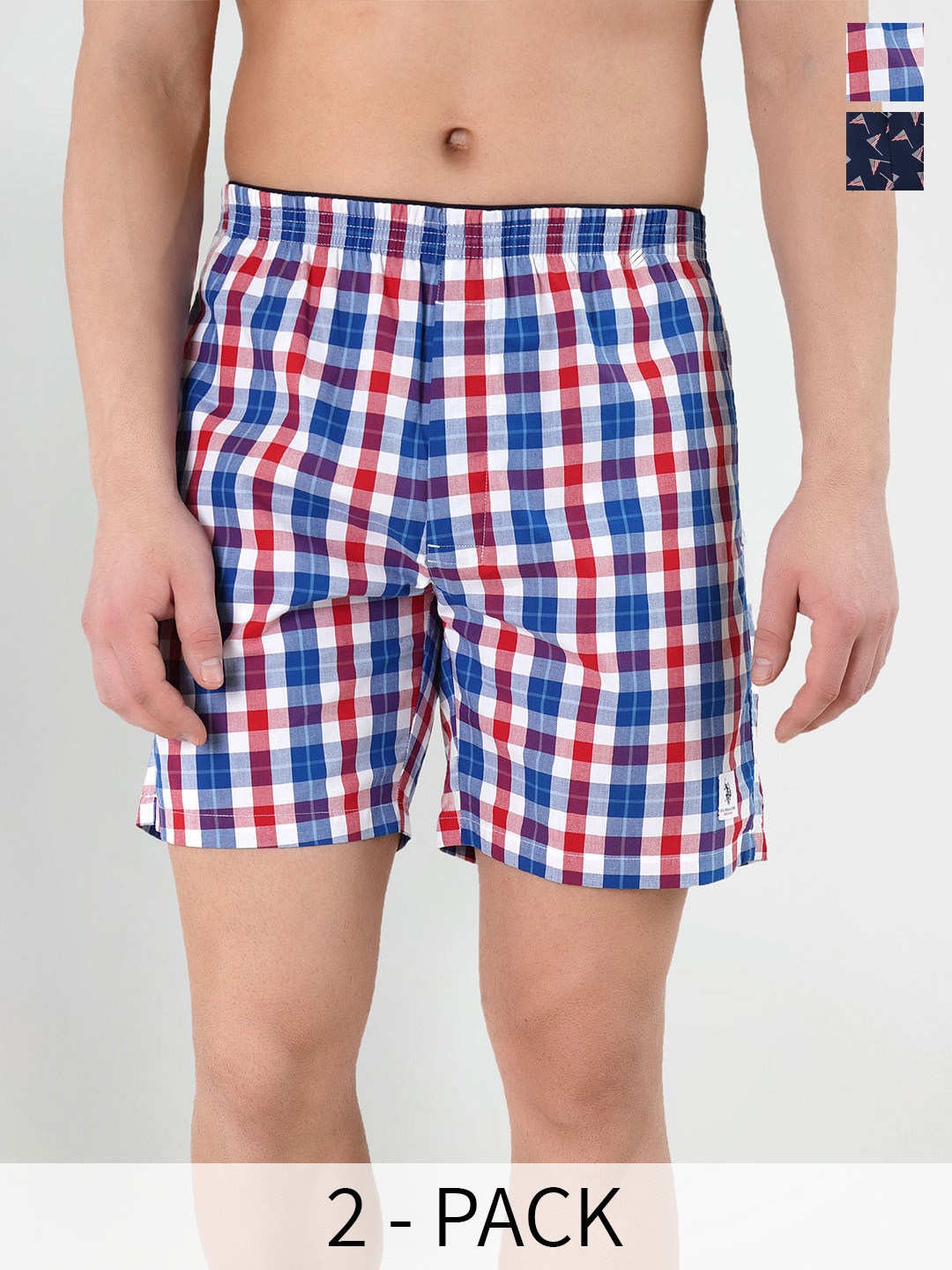 U.S. Polo Assn. Men Pack Of 2 Conversational Printed Cotton Boxers 22596662-1-23903048