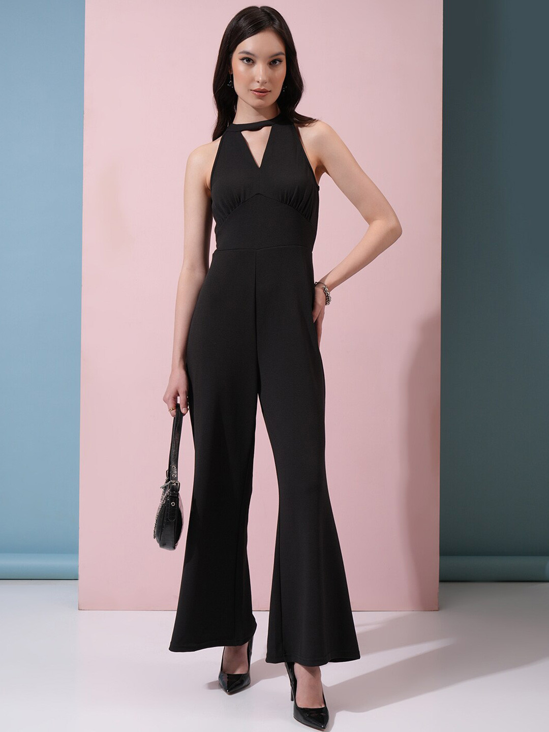 Tokyo Talkies Black Sleeveless Basic Jumpsuit