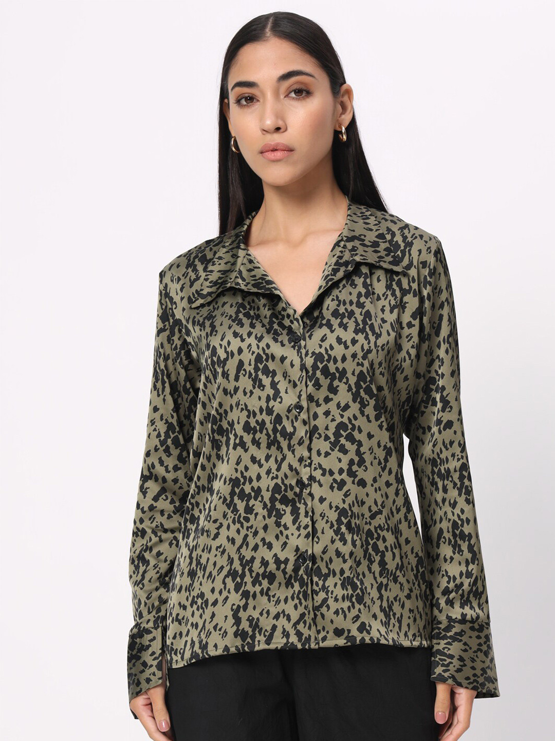 DEPANO Classic Boxy Animal Printed Opaque Casual Shirt