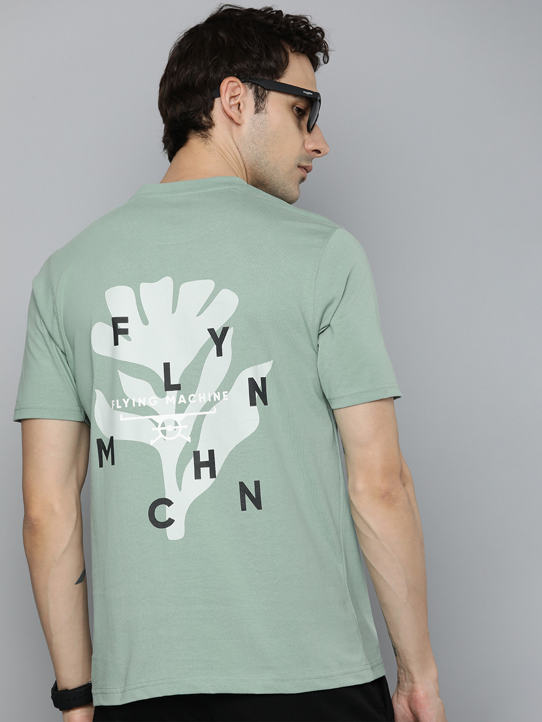 Flying Machine Printed Pure Cotton T-shirt
