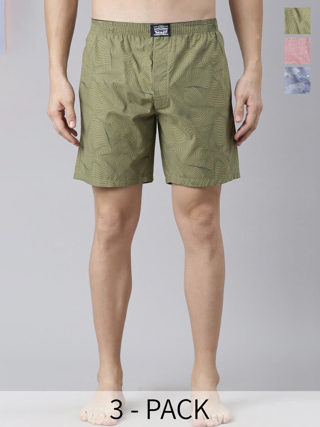 Levis Pack Of 3 Printed Pure Cotton Boxers 14933598-1-21030554