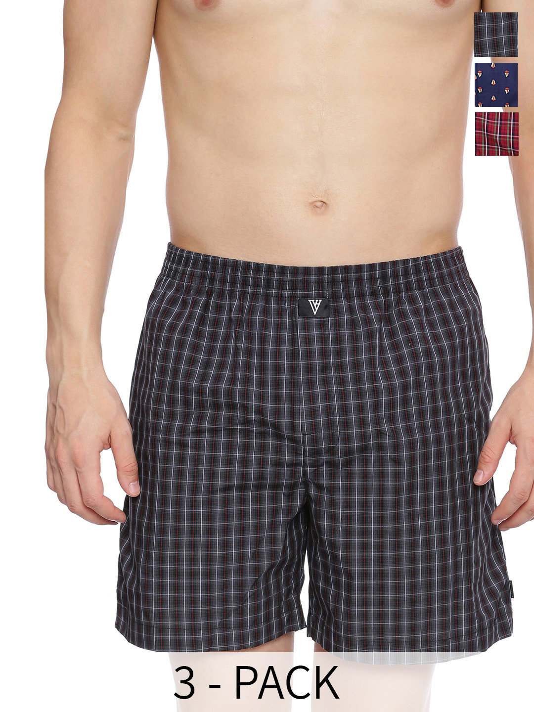 Van Heusen Pack Of 3 Printed Pure Cotton Boxers 2113632-1-2113630