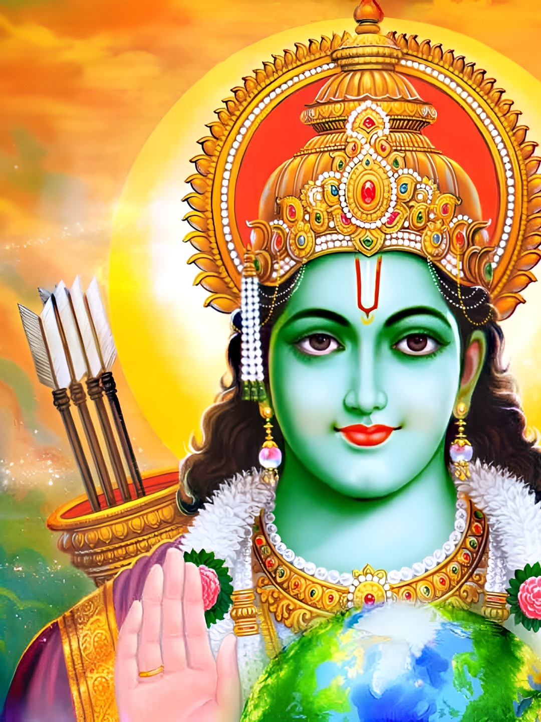 British Terminal Oarange & Blue Religious Waterproof Wall Sticker