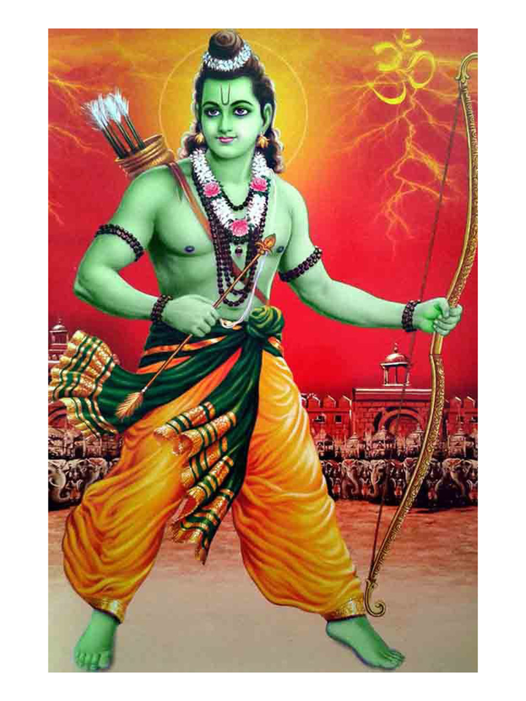 British Terminal Green & Red Ram Religious Waterproof Poster