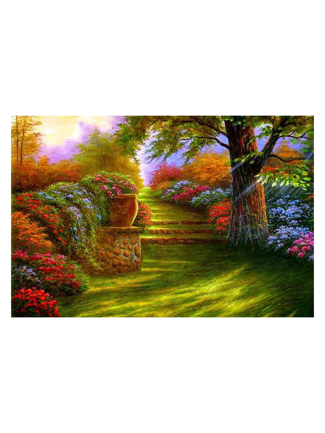 British Terminal Green & Red Printed Scenery Wall Poster