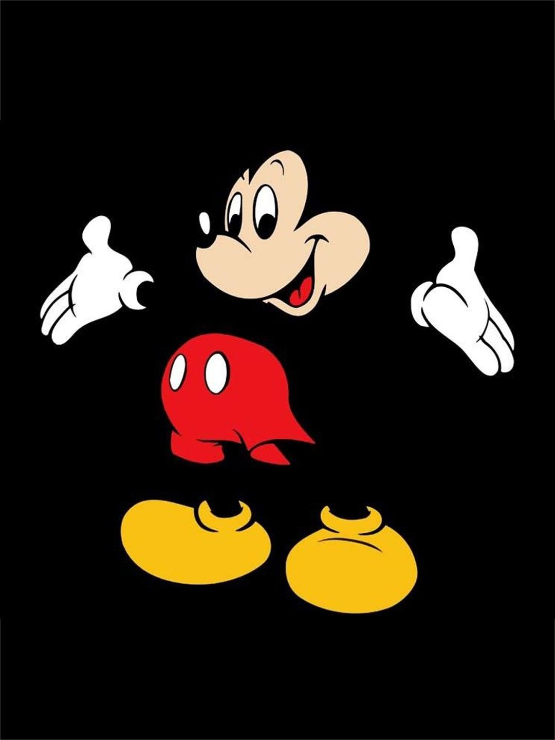 British Terminal Black & Red Mickey Mouse Printed wall Sticker