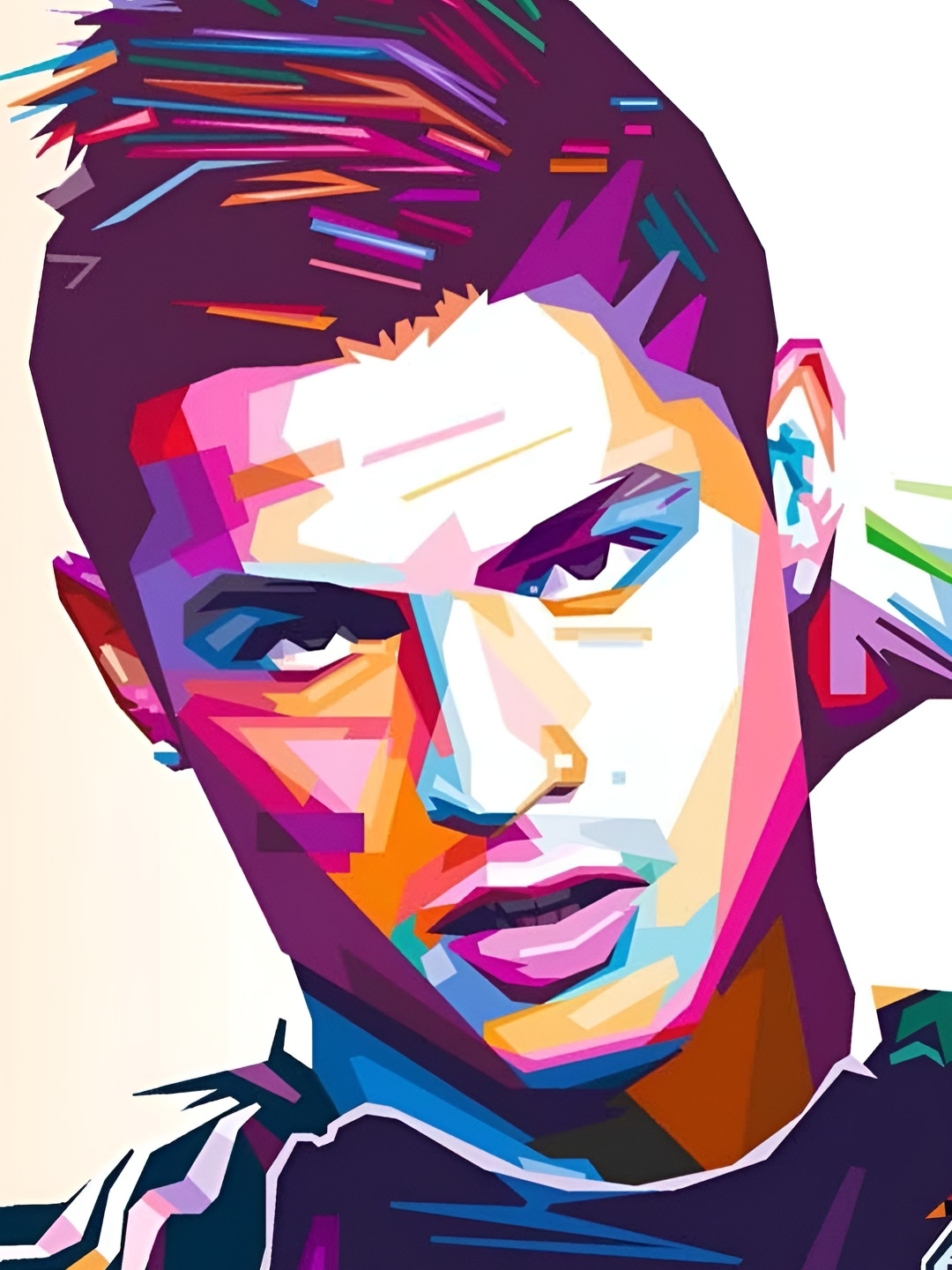 British Terminal White & Blue Cristiano Ronaldo Printed Waterproof Poster