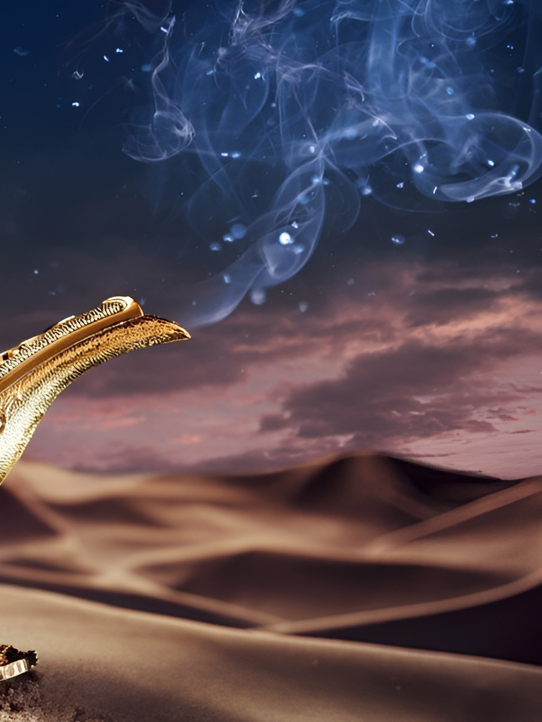 British Terminal Blue & Gold-Toned Abstract Wall Poster