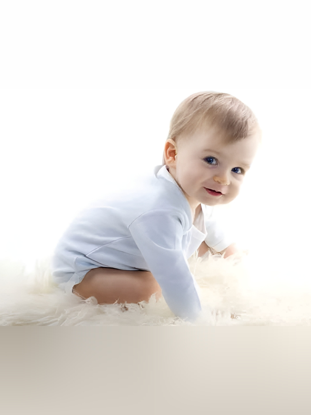 British Terminal Blue & White Baby Printed Water Proof Wall Poster