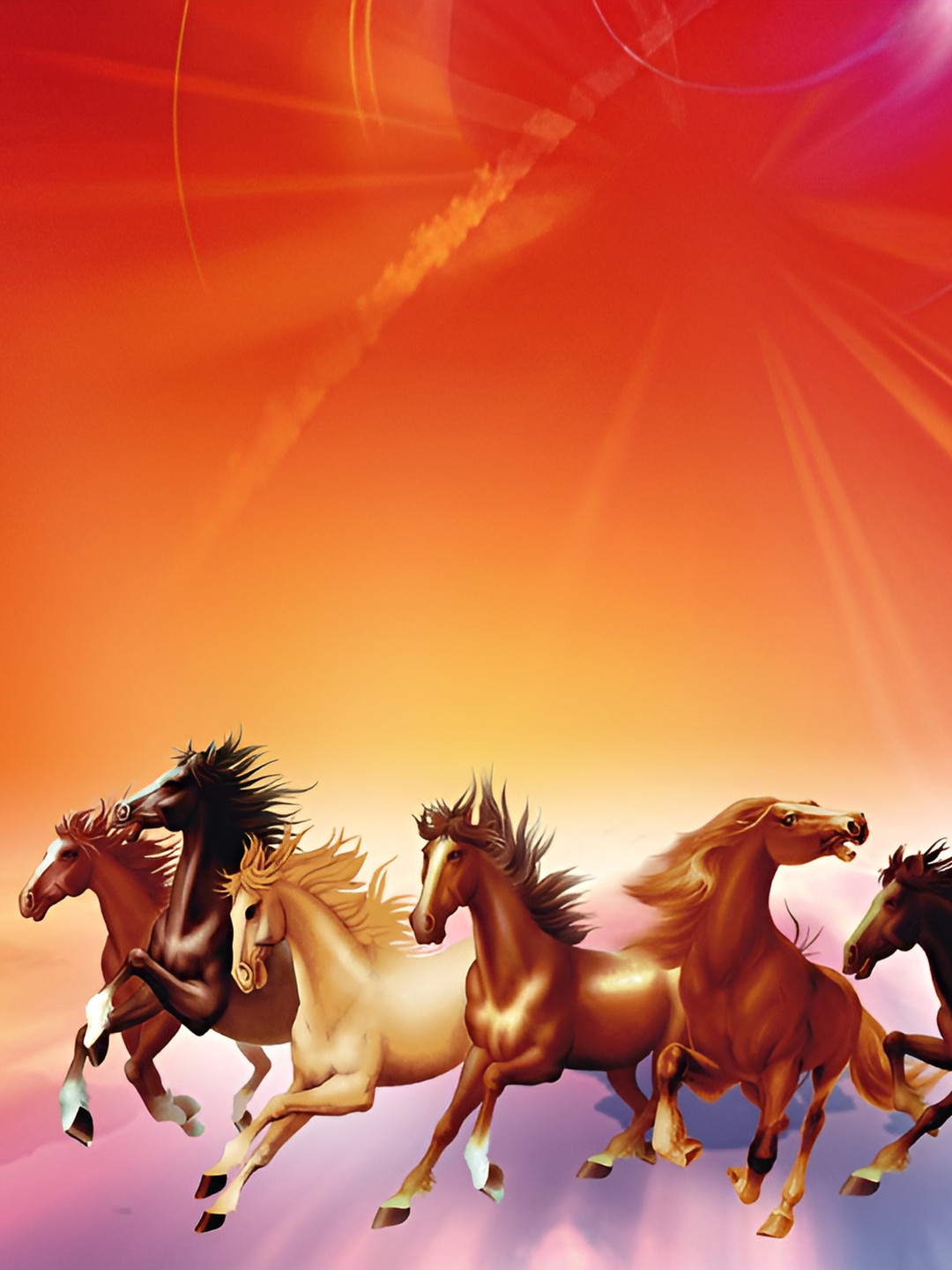 British Terminal Red & Brown Running Horse Wall Poster