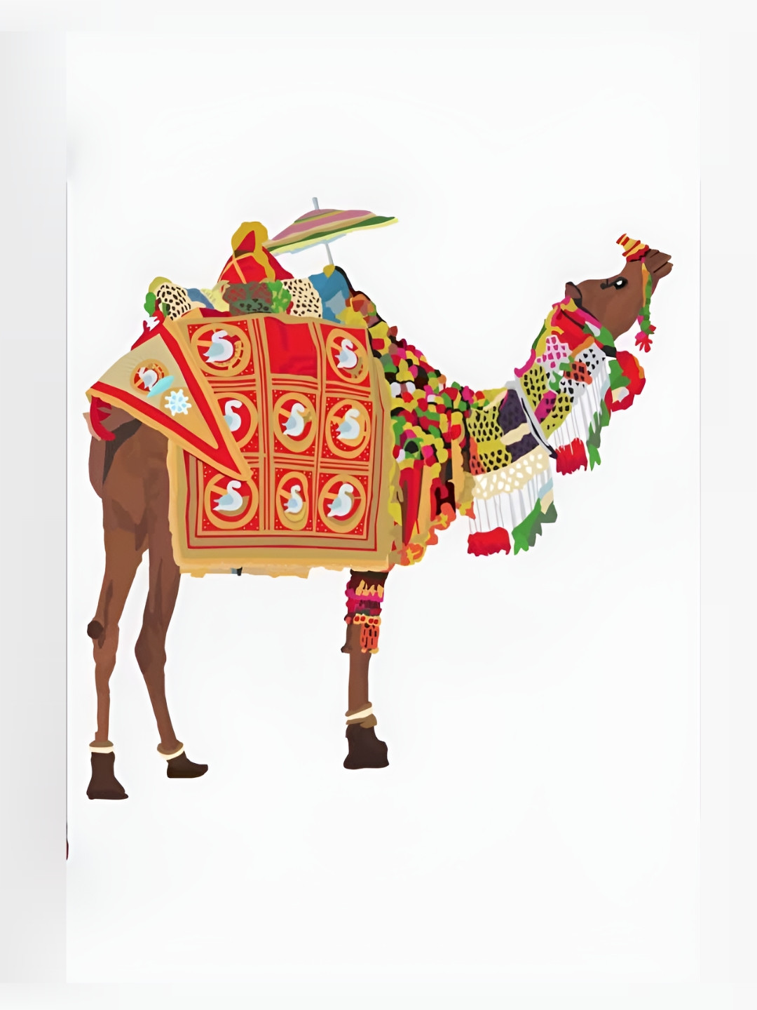 British Terminal Camel Brown & Red High Quality Fully Waterproof Vinyl Sticker Poster