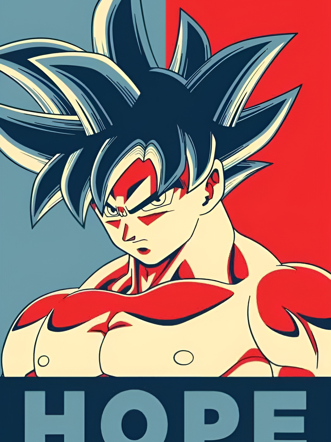 British Terminal Navy Blue & Red Naruto Printed Waterproof Wall Poster