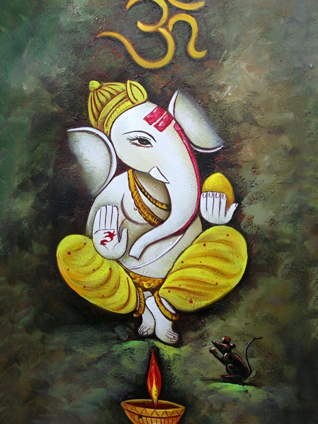 British Terminal White & Yellow Religious Wall Art