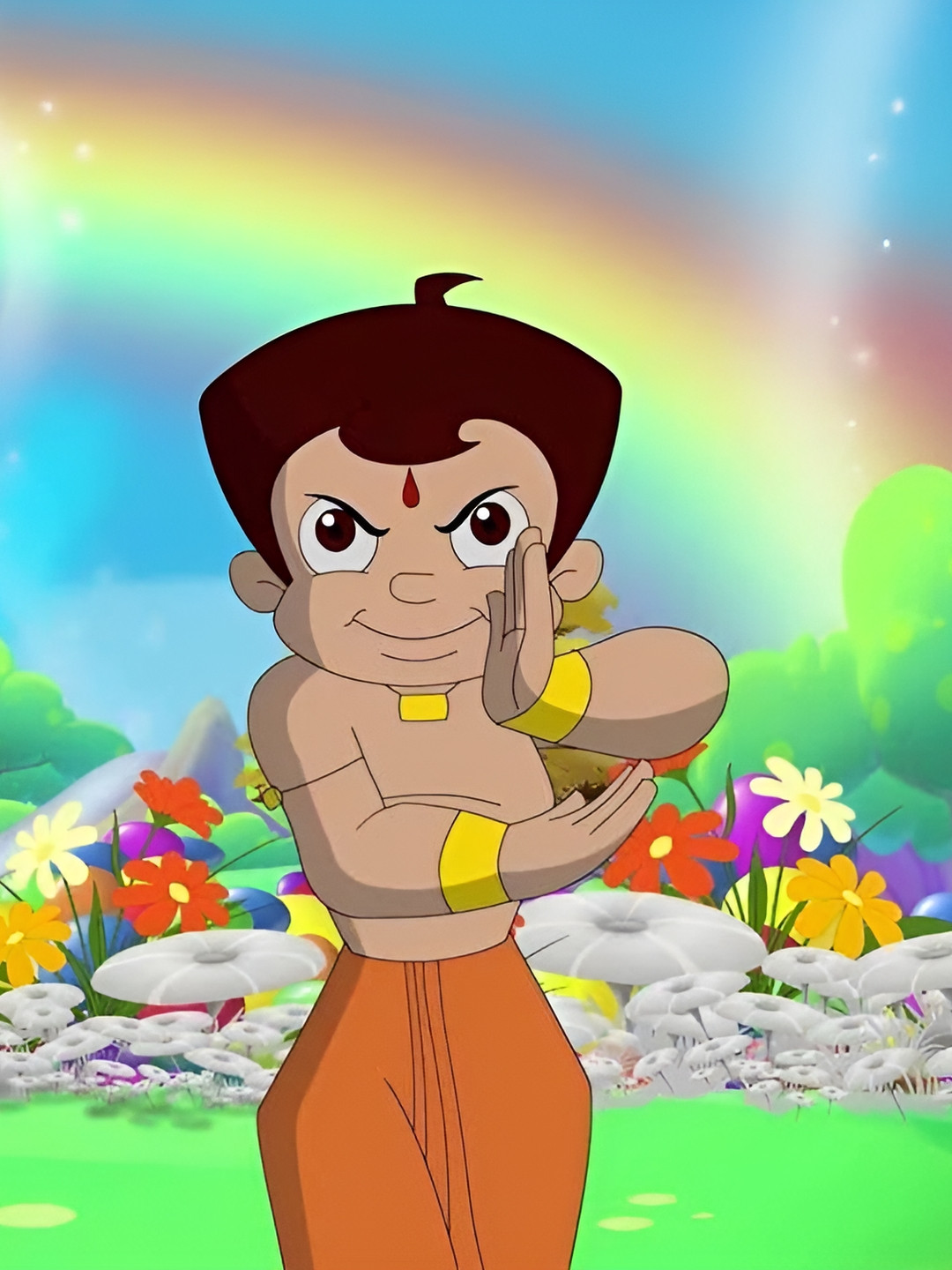 British Terminal Brown & Green Chota Bheem Wall Poster
