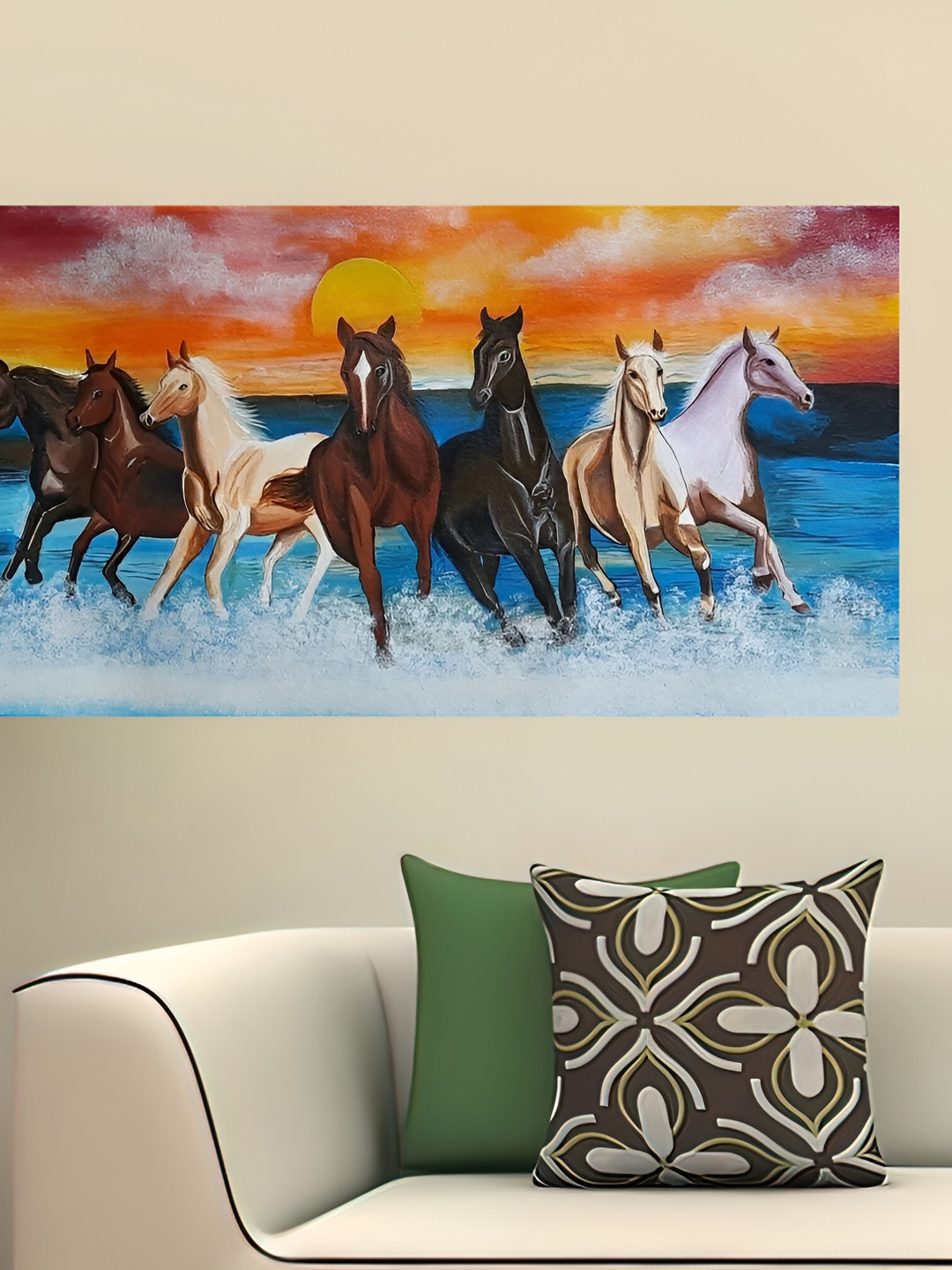 British Terminal Blue & Orange Animals Printed Wall Sticker