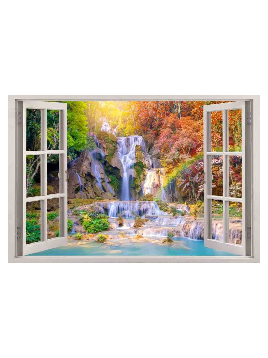British Terminal Orange & Yellow Nature Printed Waterproof Poster