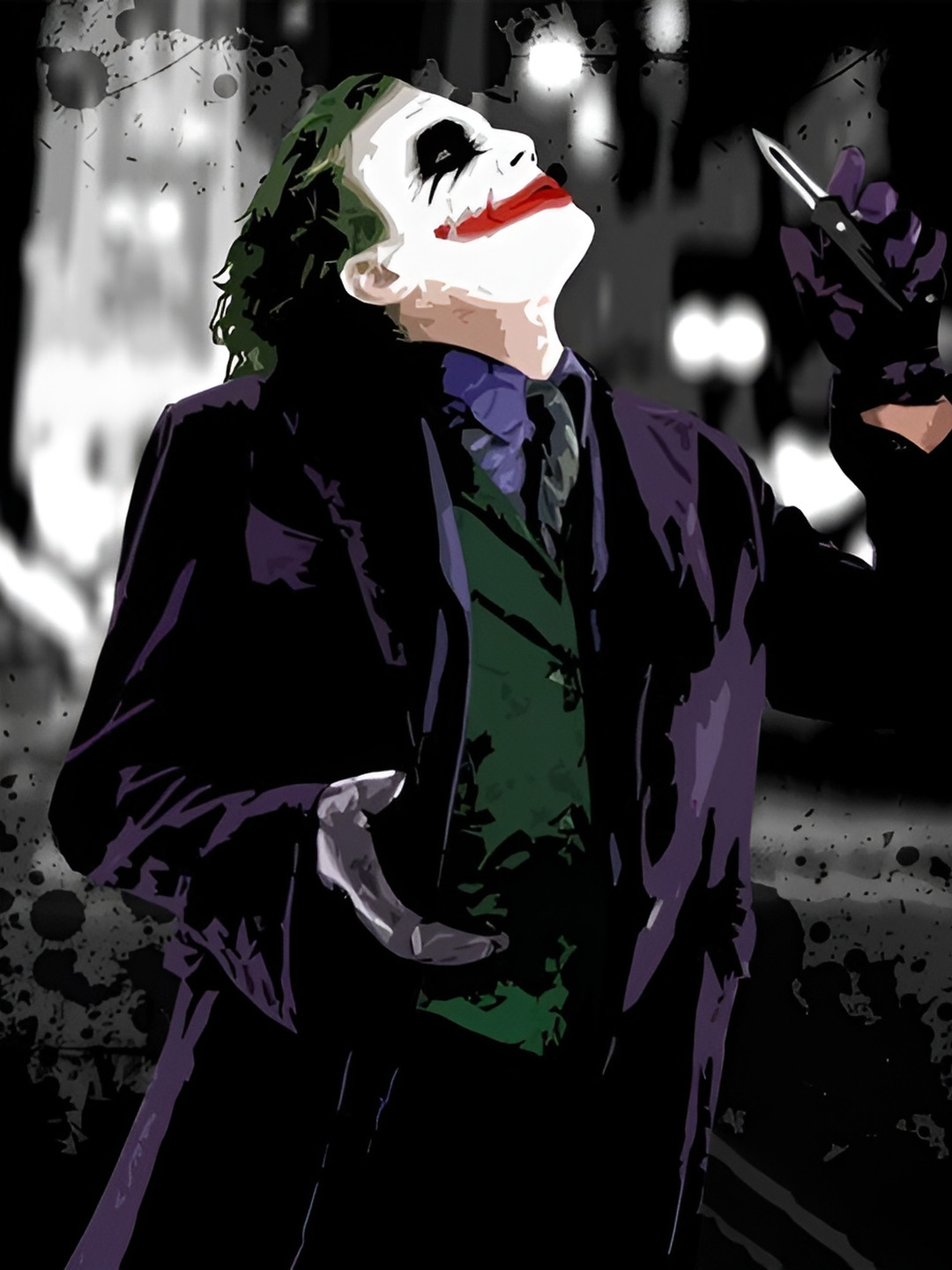 British Terminal Black The Joker Painting Wall Poster