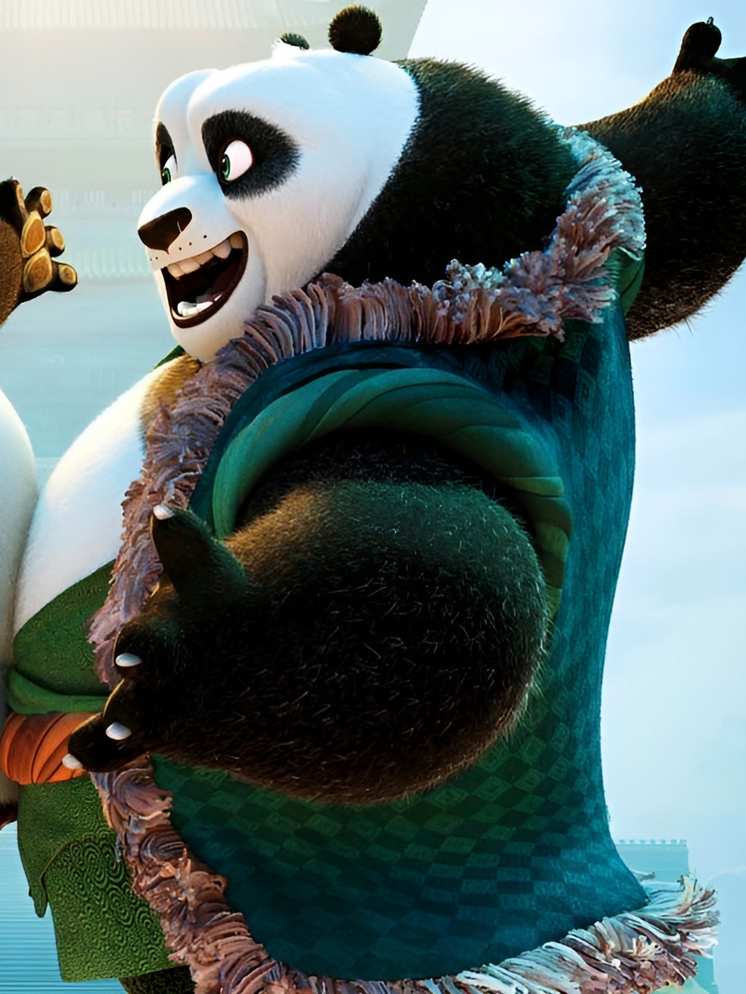 British Terminal Black Waterproof Printed Kung Fu Panda Wall Poster