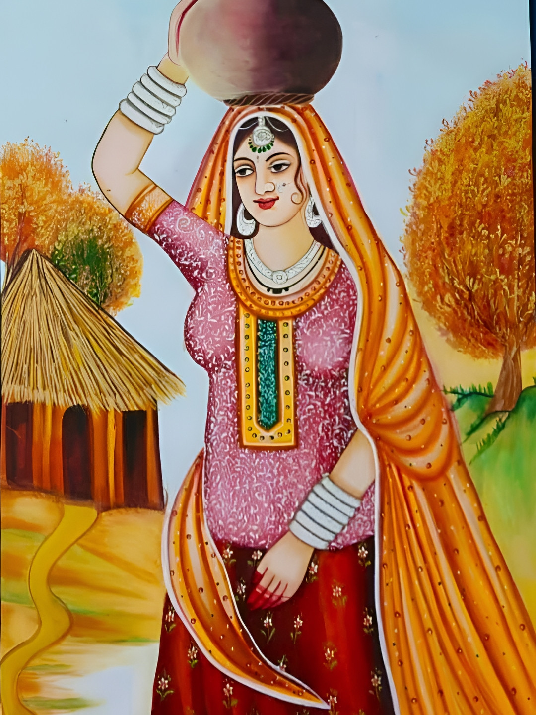 British Terminal Blue & Pink Printed Waterproof Sticker Poster