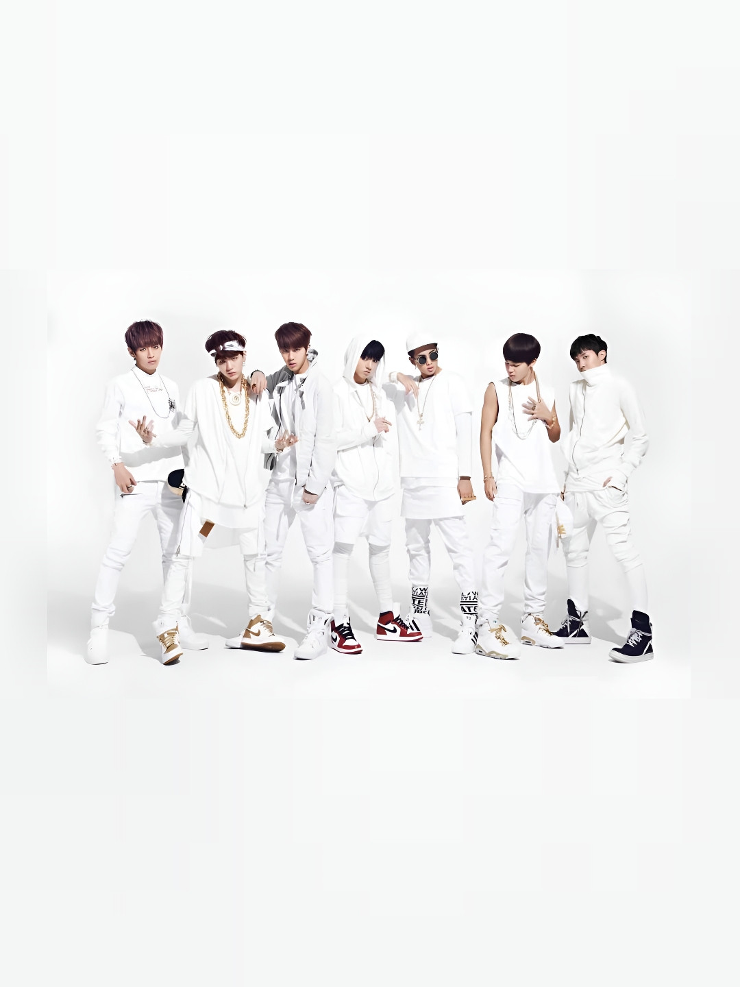 British Terminal White Korean Music Band BTS Wall Poster