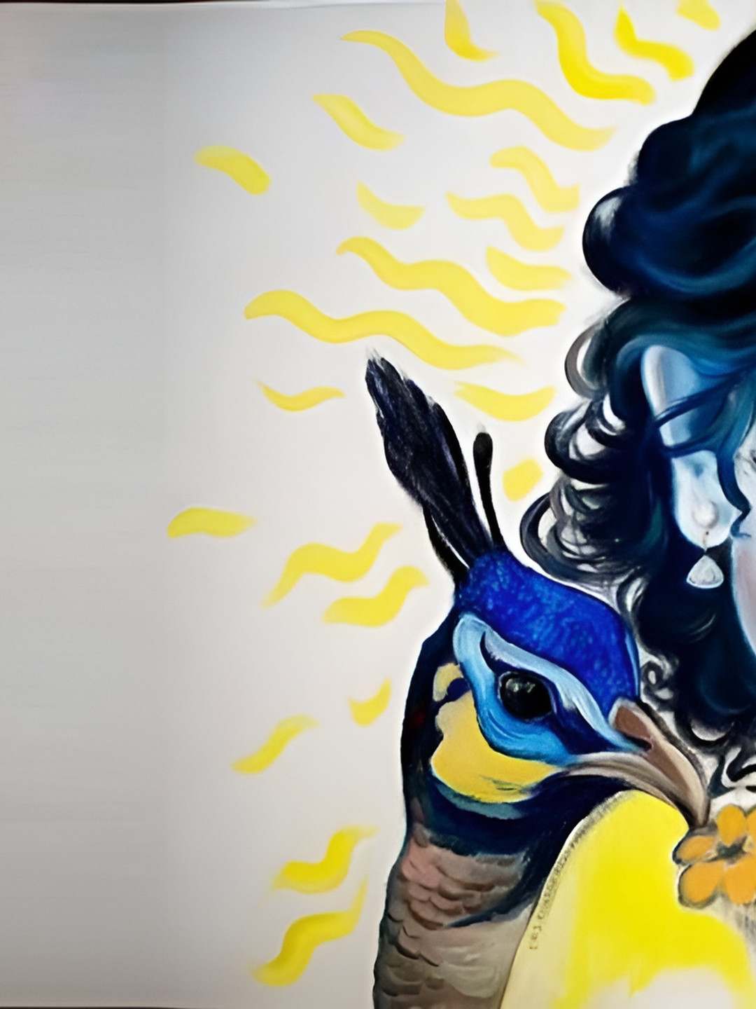 British Terminal Blue and Black Paper Birds and Animals Wall Painting Sticker