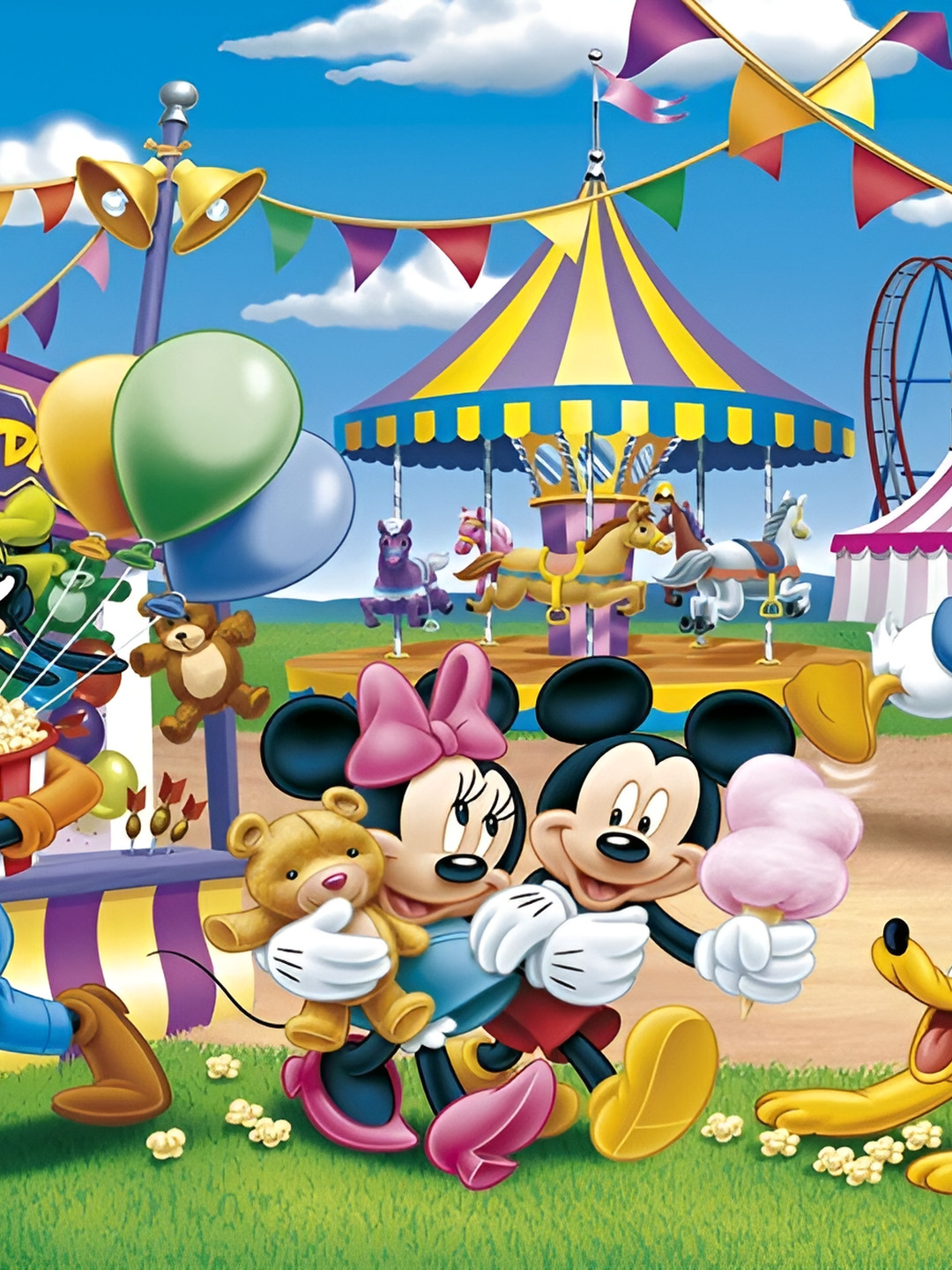 British Terminal Blue & Green Cartoon Characters Printed Wall Poster