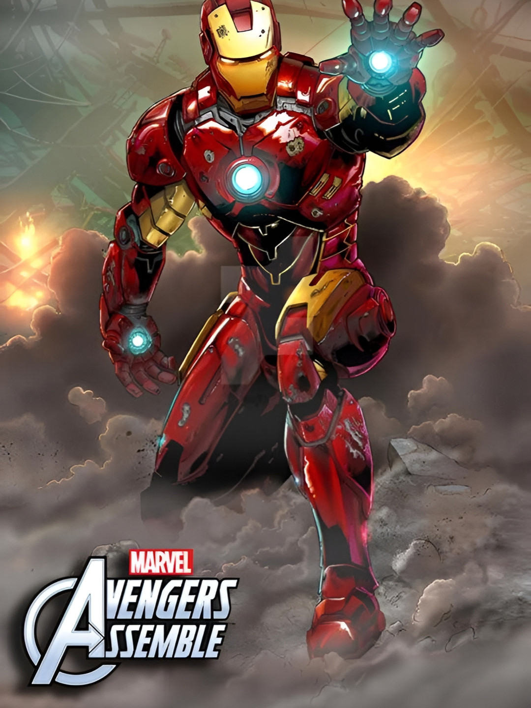 British Terminal Red & Grey Iron Man Marvel Wall Poster