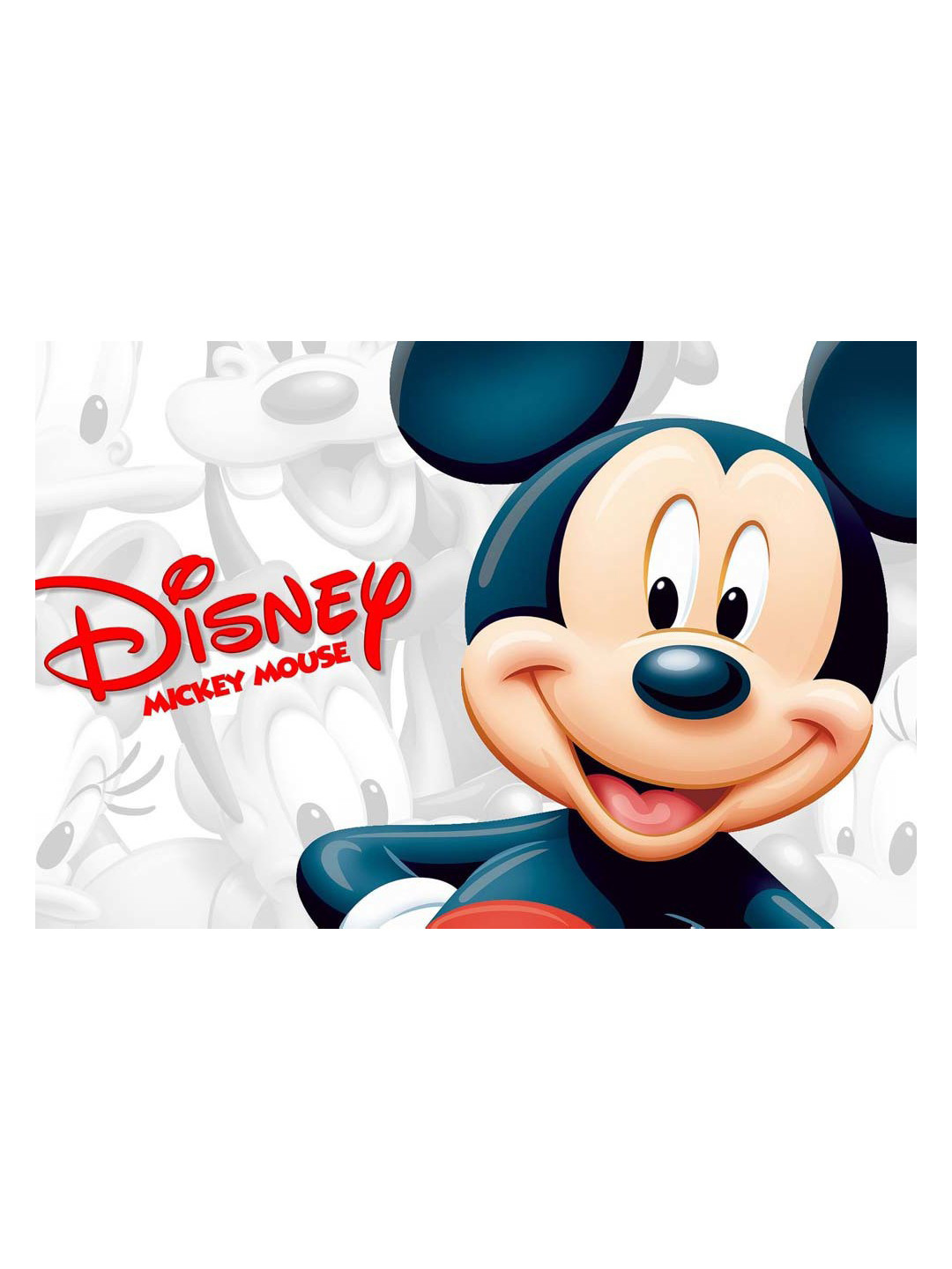 British Terminal Blue & White Micky Mouse Printed Waterproof Wall Sticker