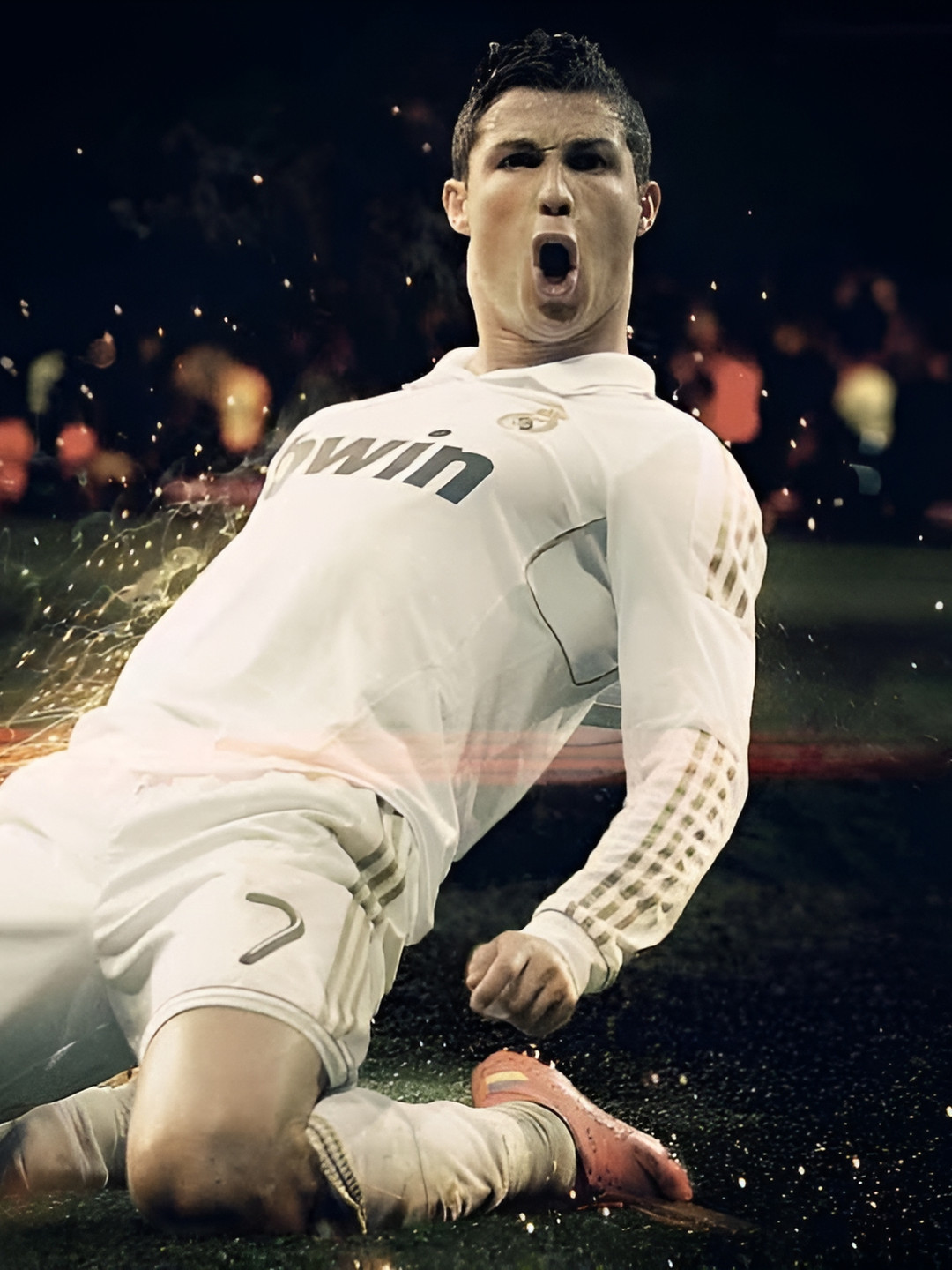 British Terminal Black & White Cristiano Ronaldo Printed Waterproof Poster