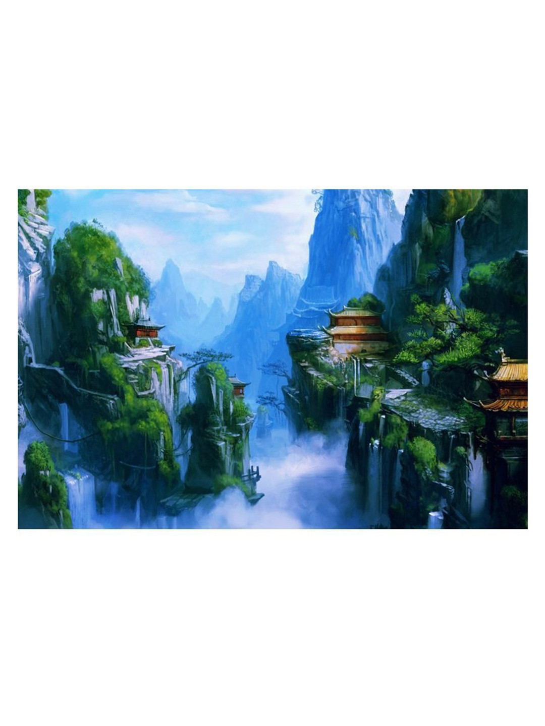 British Terminal Blue & Green Nature Wall Poster