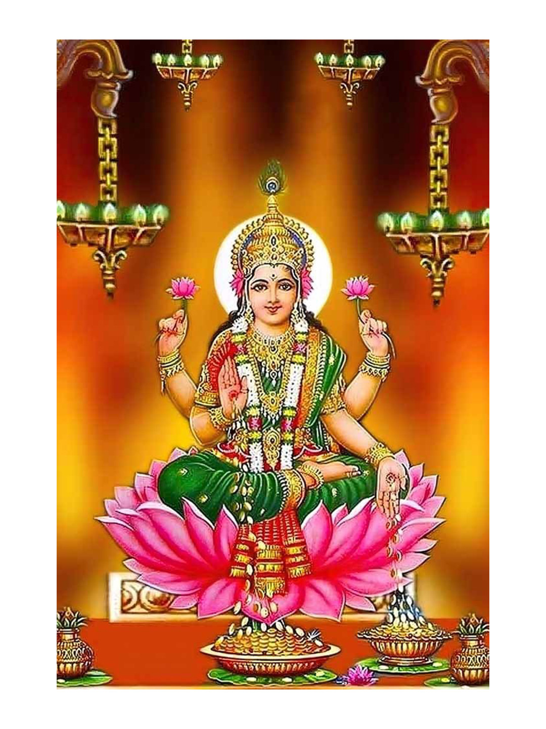 British Terminal Red & Green Lakshmi Ji Wall Poster