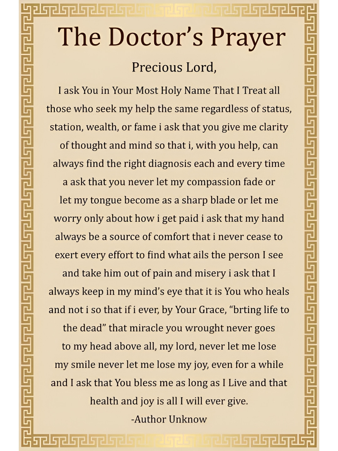 British Terminal Beige The Doctor's Prayer Paper Decals and Stickers
