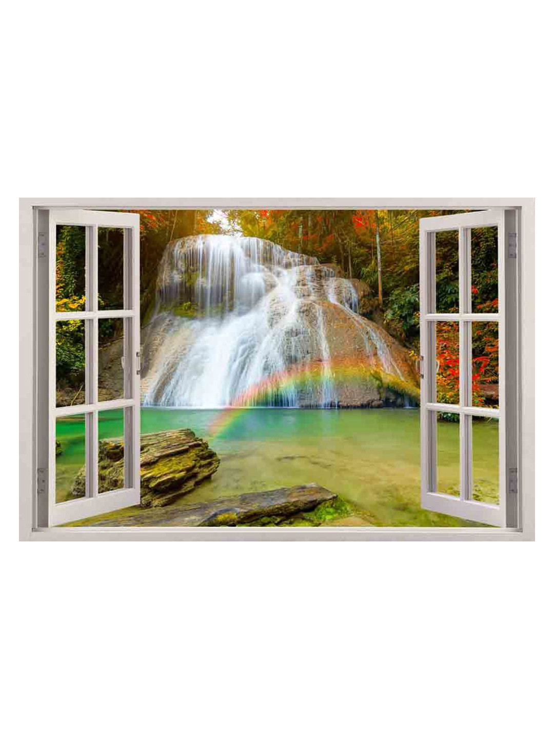 British Terminal White Paper Waterfall Scenery Wall Poster