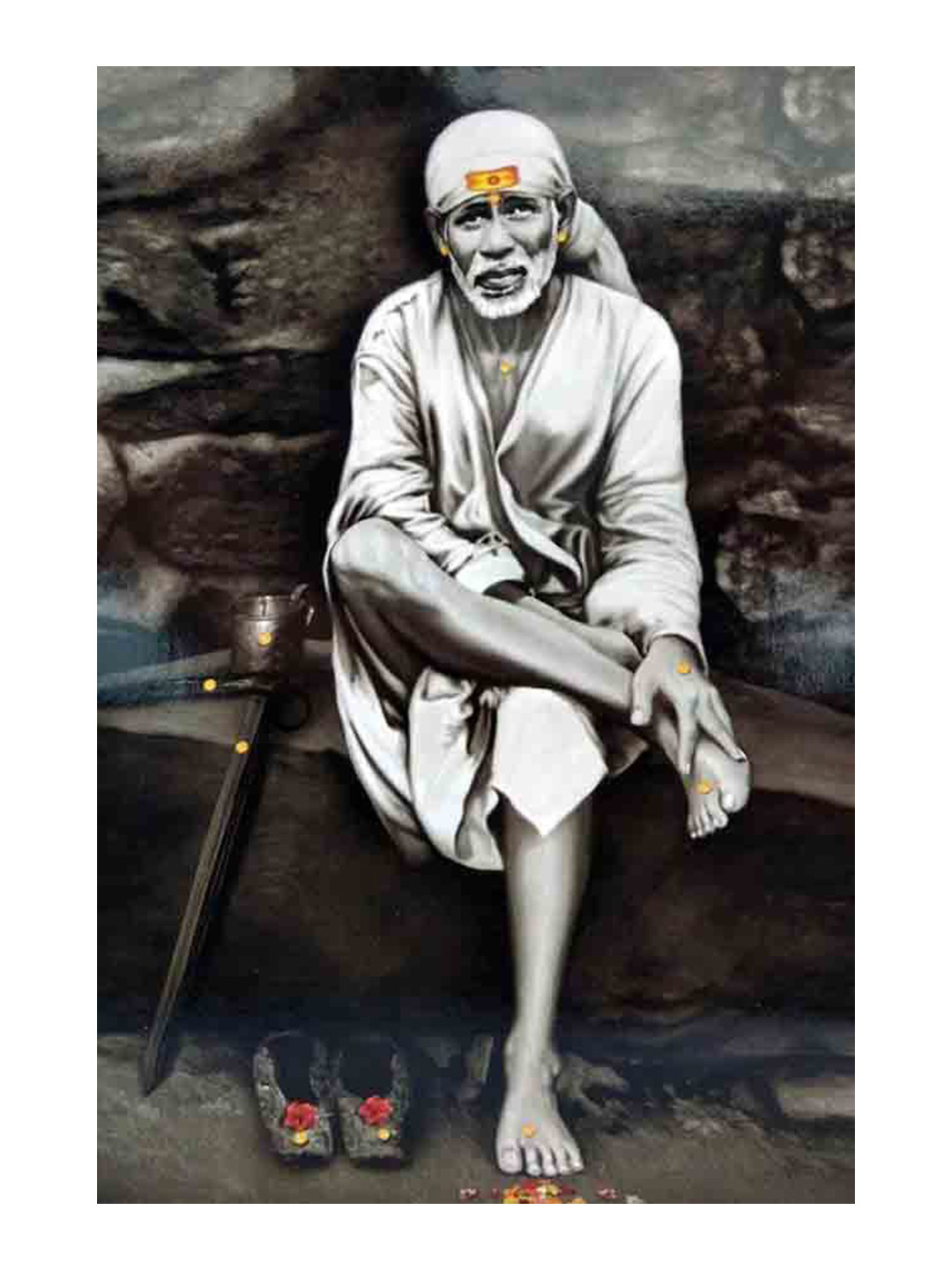 British Terminal White & Black Paper Printed Religious Wall Sticker