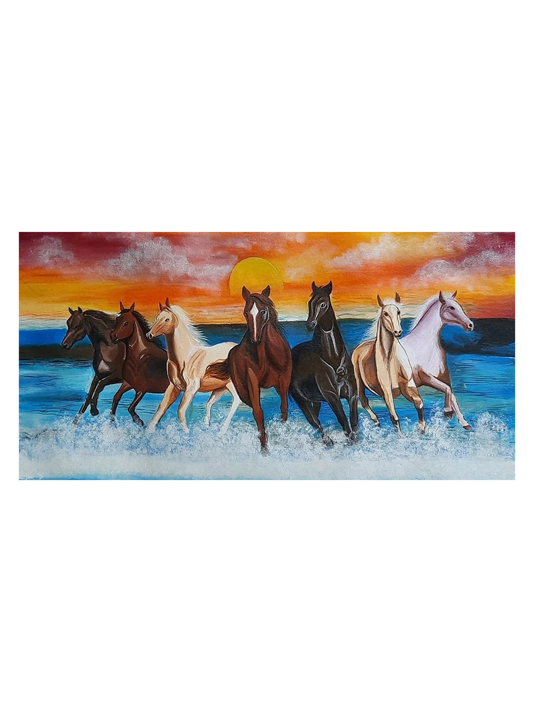 British Terminal Blue & Orange Animals Printed Wall Poster