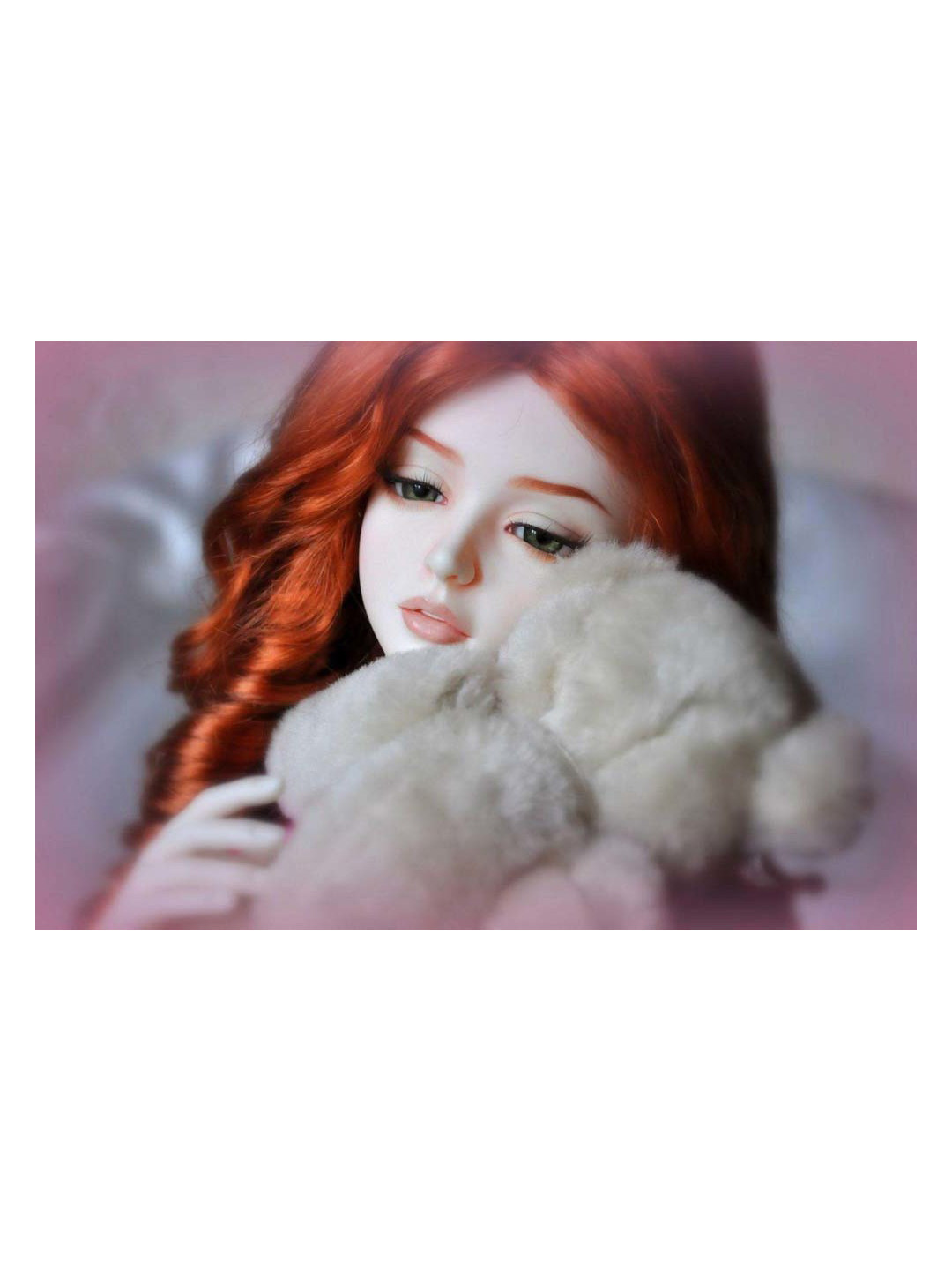 British Terminal White Red Haired Girl Wall Poster