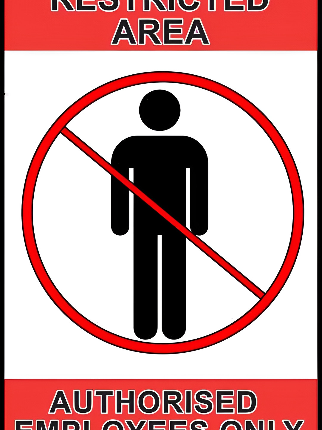 British Terminal White & Red Warning  Paper Decals and Stickers