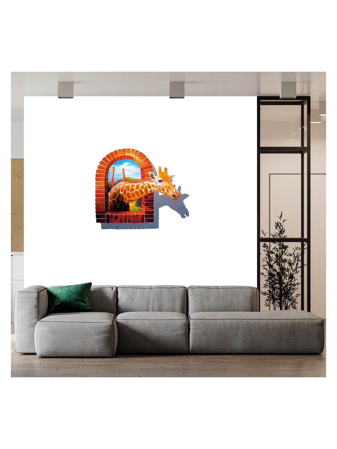 British Terminal Orange & Blue Birds & Animals Wall Poster