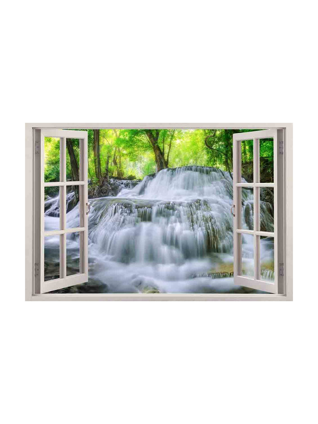 British Terminal White & Green Nature Wall Art Painting