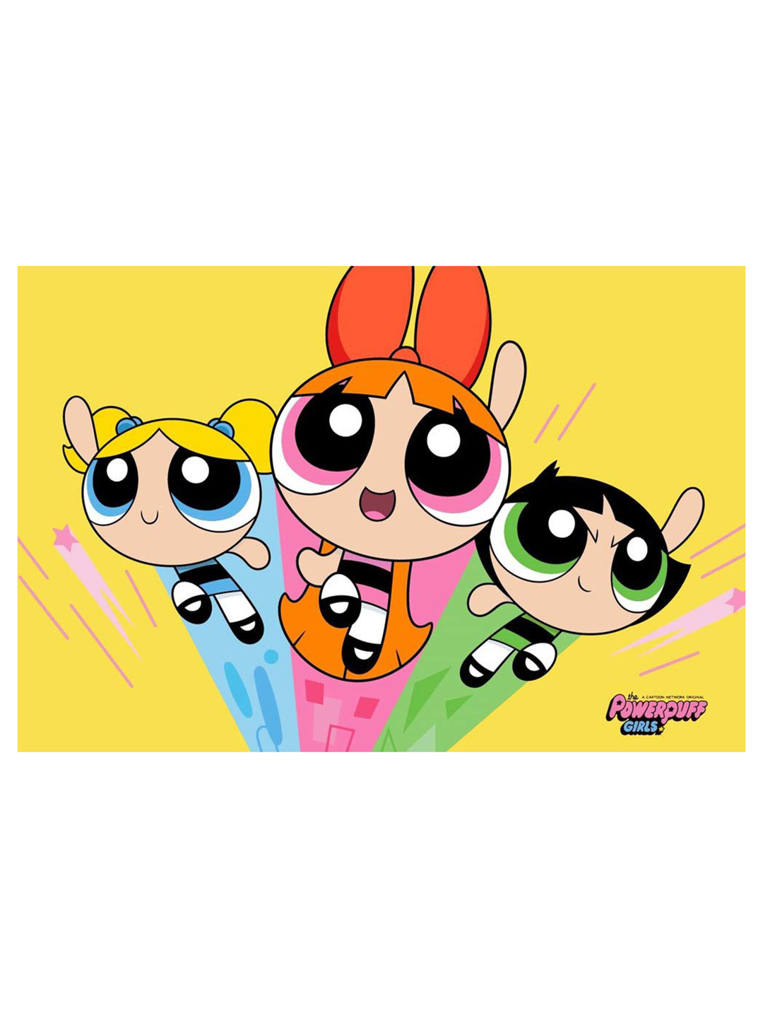 British Terminal Pink & Yellow Water Proof Cartoon Characters Wall Poster