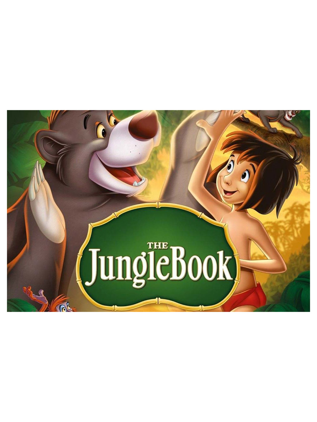 British Terminal Yellow & Green Cartoon Characters Printed Waterproof Vinyl Sticker Poster