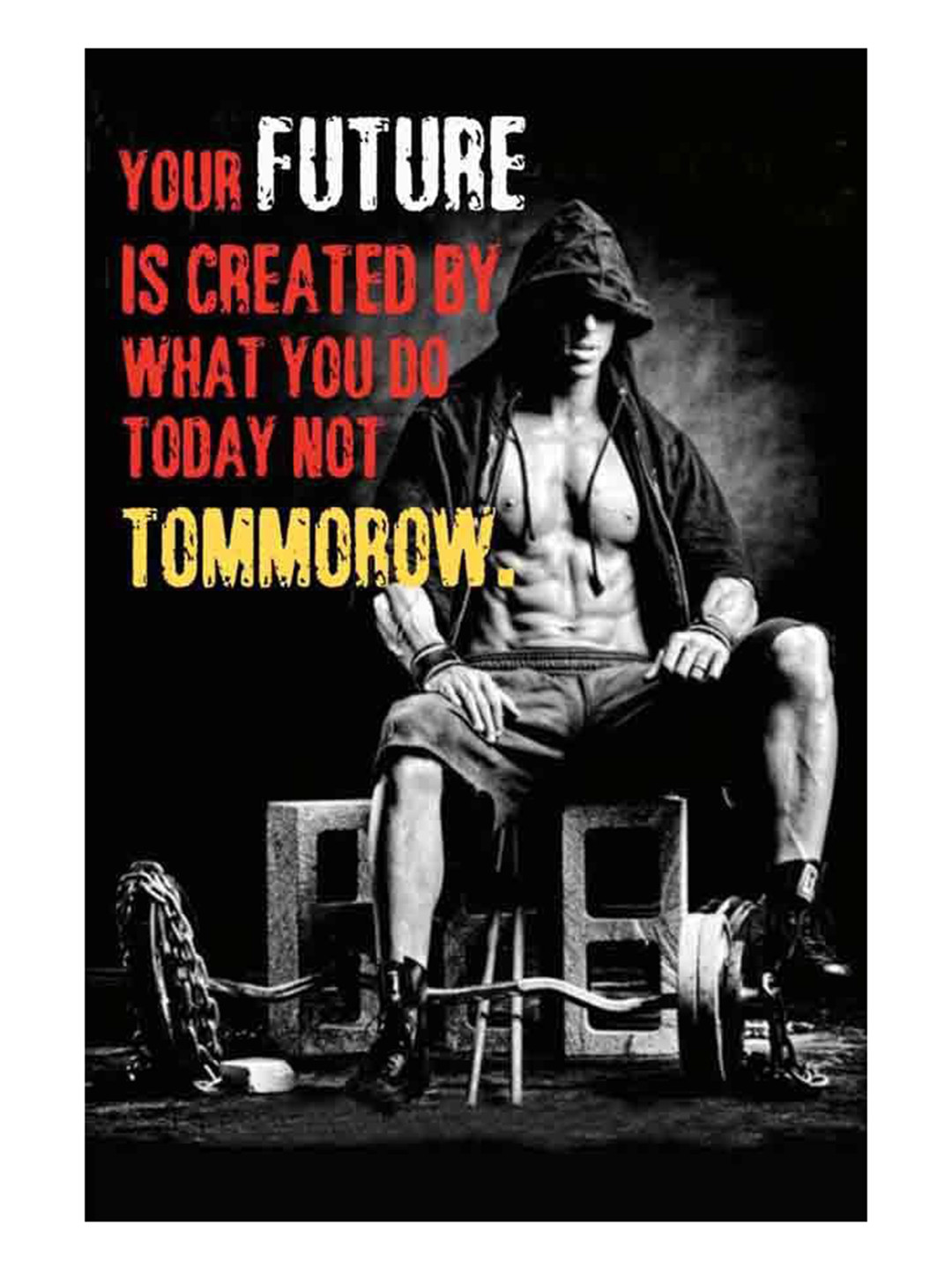 British Terminal Black & Red Abstract Waterproof Wall Poster