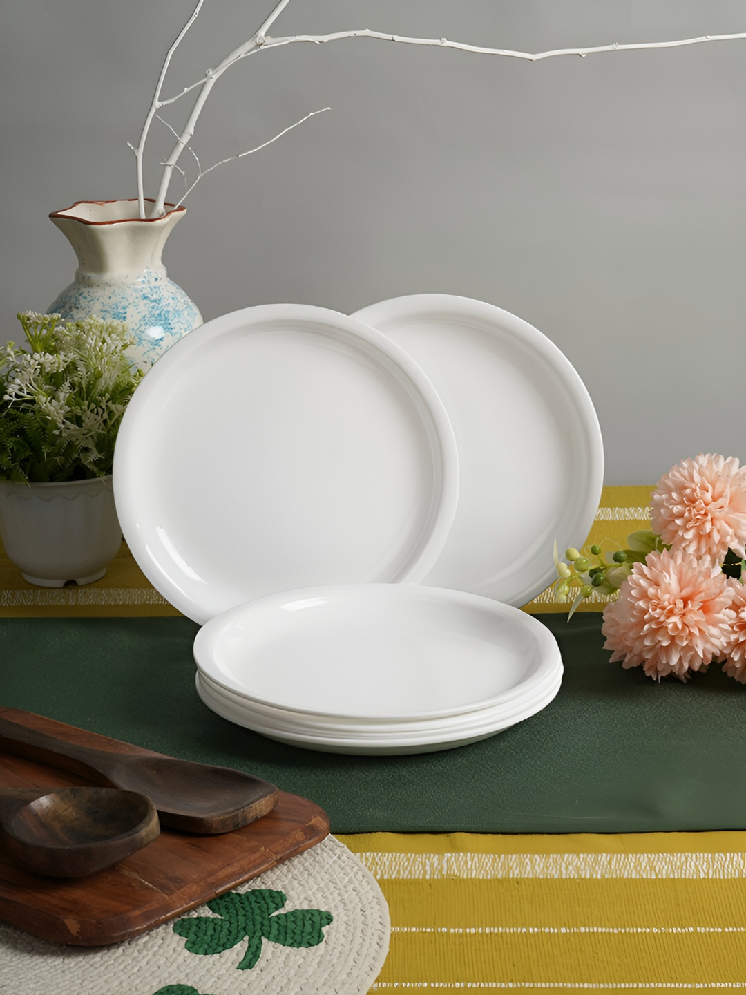 Aura Set of 6 Acrylic Melamine Glossy Quarter Plates