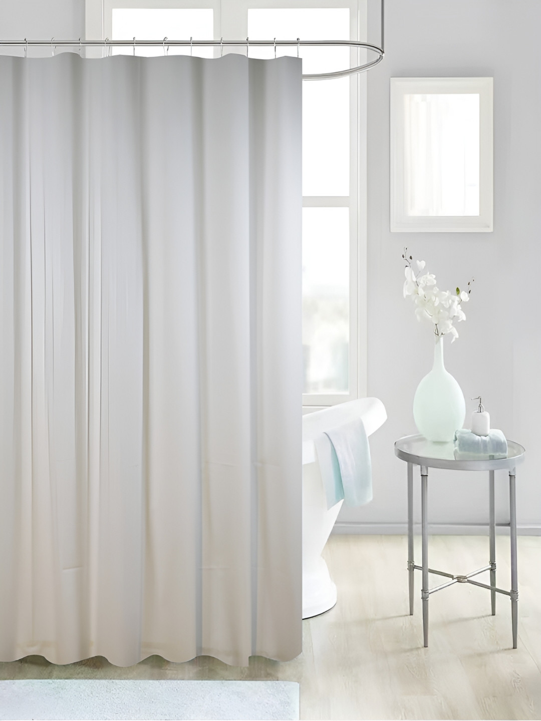 homewards White Water 13 Pieces Waterproof Shower Curtains With Hooks