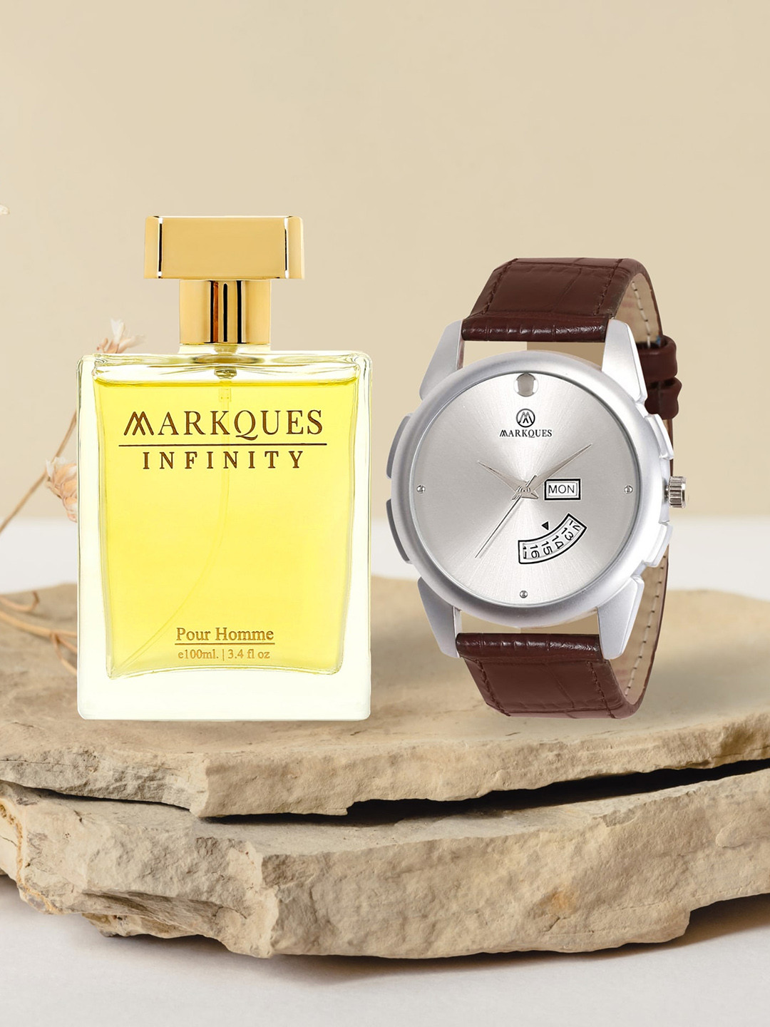 MARKQUES Men Set of Infinity Pour Homme Eau De Parfum With Watch - 100ml