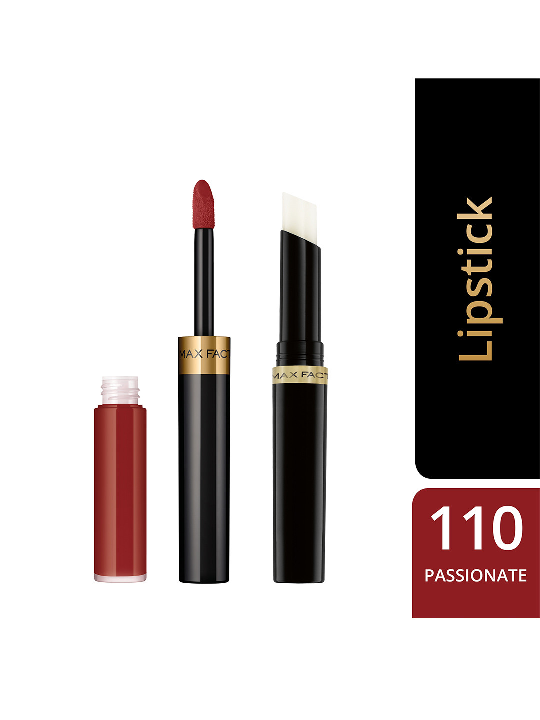 Max Factor Lipfinity Long-Lasting Lip Colour 2.3ml with Top Coat 1.9g - Passionate 110