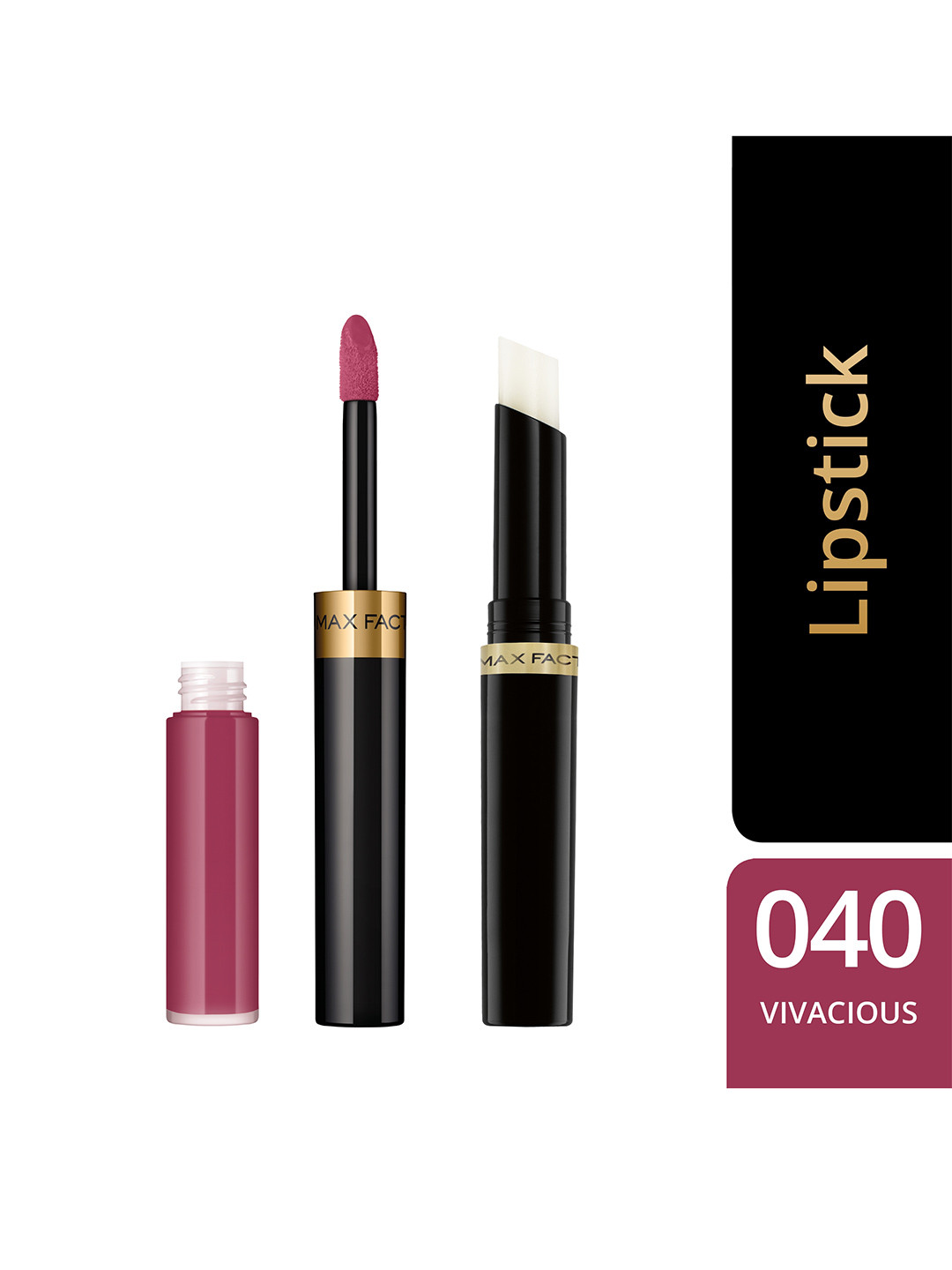 Max Factor Lipfinity Long-Lasting Lip Colour 2.3ml with Top Coat 1.9g - Vivacious 040