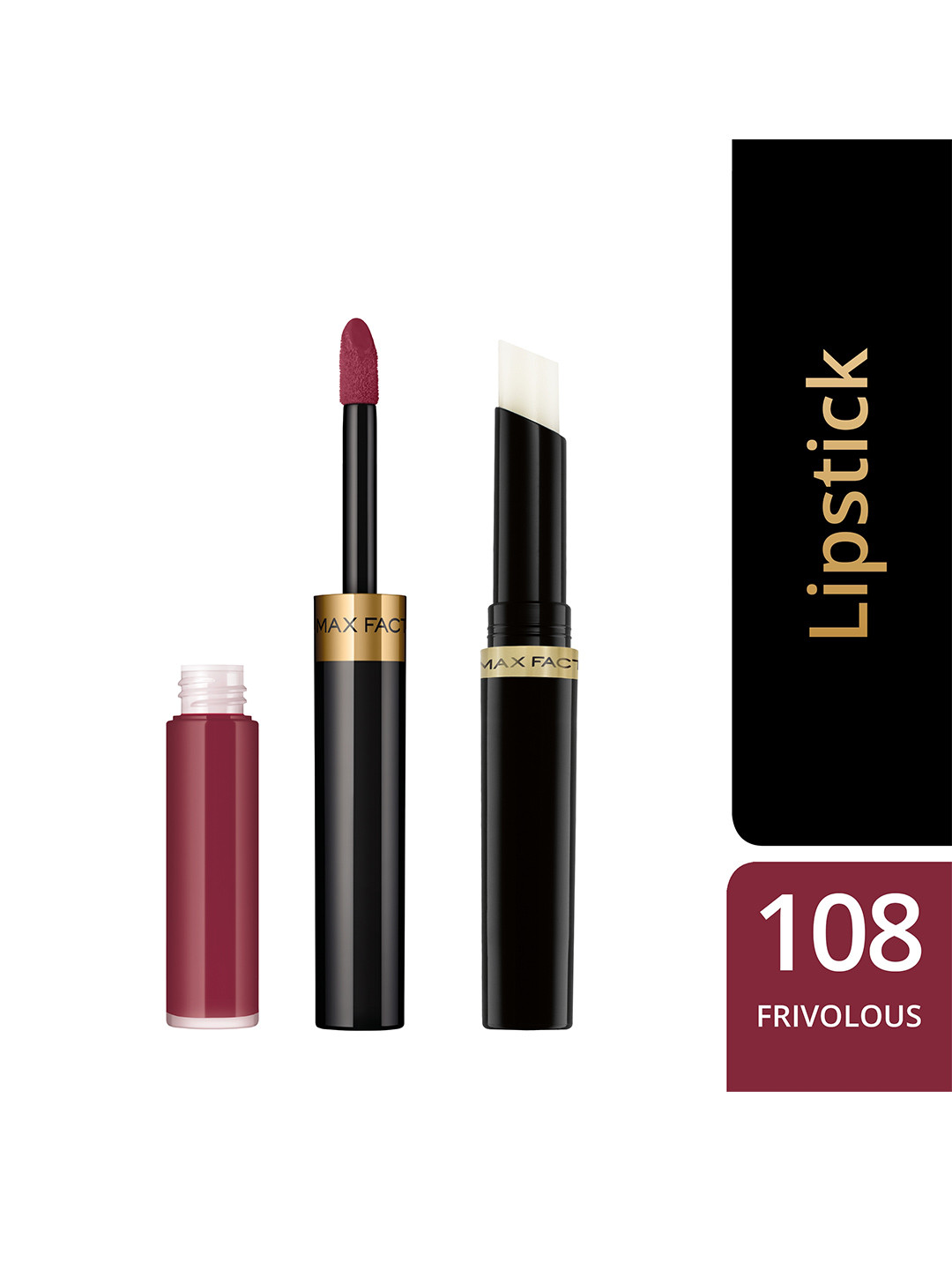 Max Factor Lipfinity Long-Lasting Lip Colour 2.3ml with Top Coat 1.9g - Frivolous 108