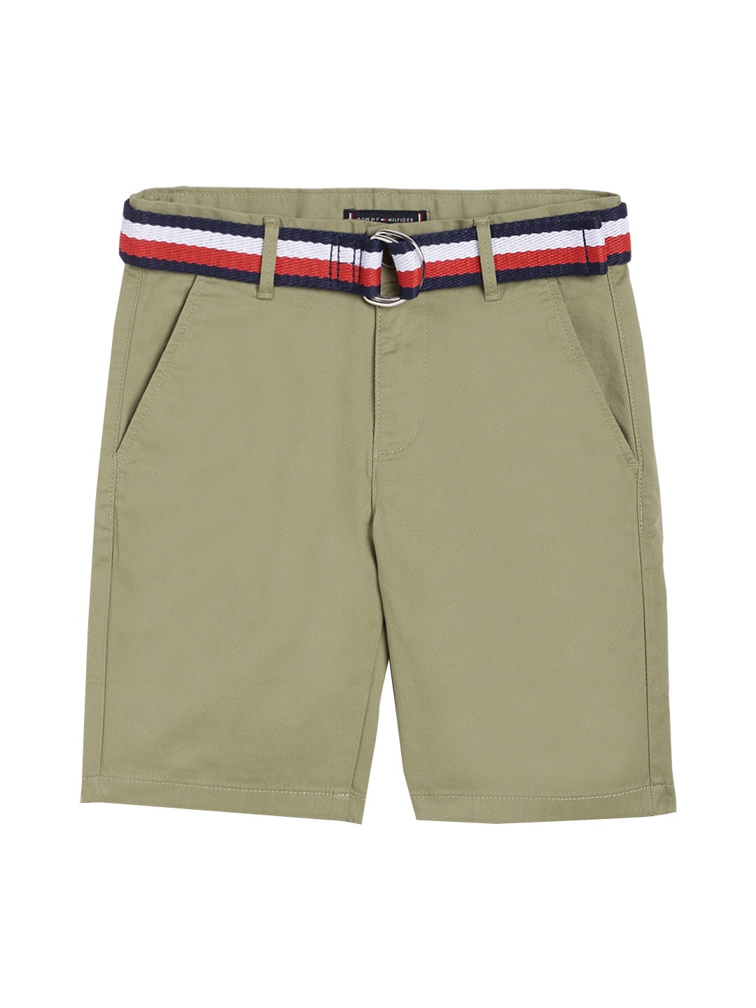 Tommy Hilfiger Boys Belted Mid-Rise Chino Shorts